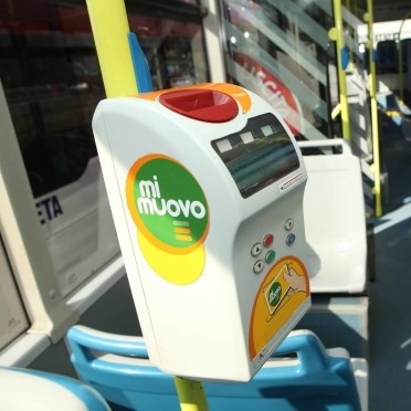 Validatrice grigia per biglietti di carta